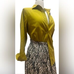 CHICO ‘S Olive Button Down Shirt for Women